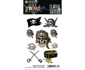 Ajutised tätoveeringud Classic Tattoo - piraadid